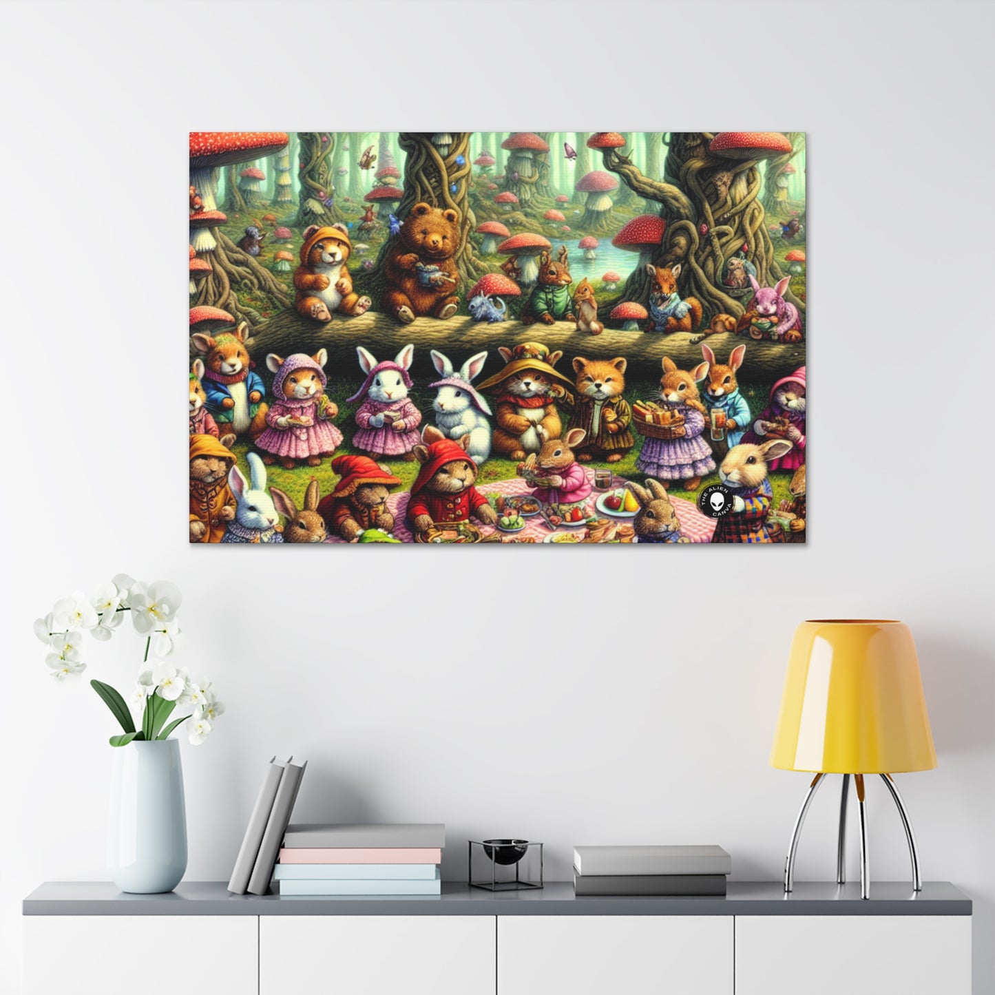 "Fantastical Forest Picnic: Animal Fashion Show" - The Alien Canva