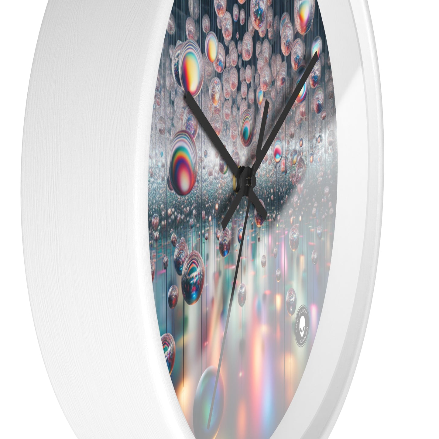 "Ephemeral Embrace: A Timeless Installation" - The Alien Wall Clock Installation Art