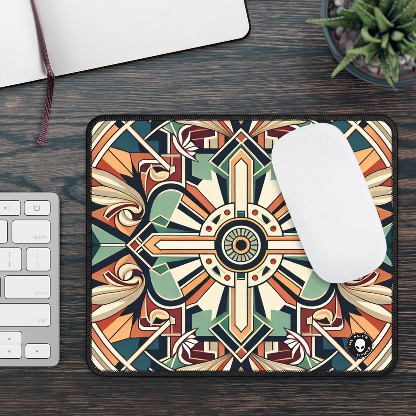 "Glamorous Art Deco Elegance: A Sparkling Evening" - The Alien Gaming Mouse Pad Art Deco