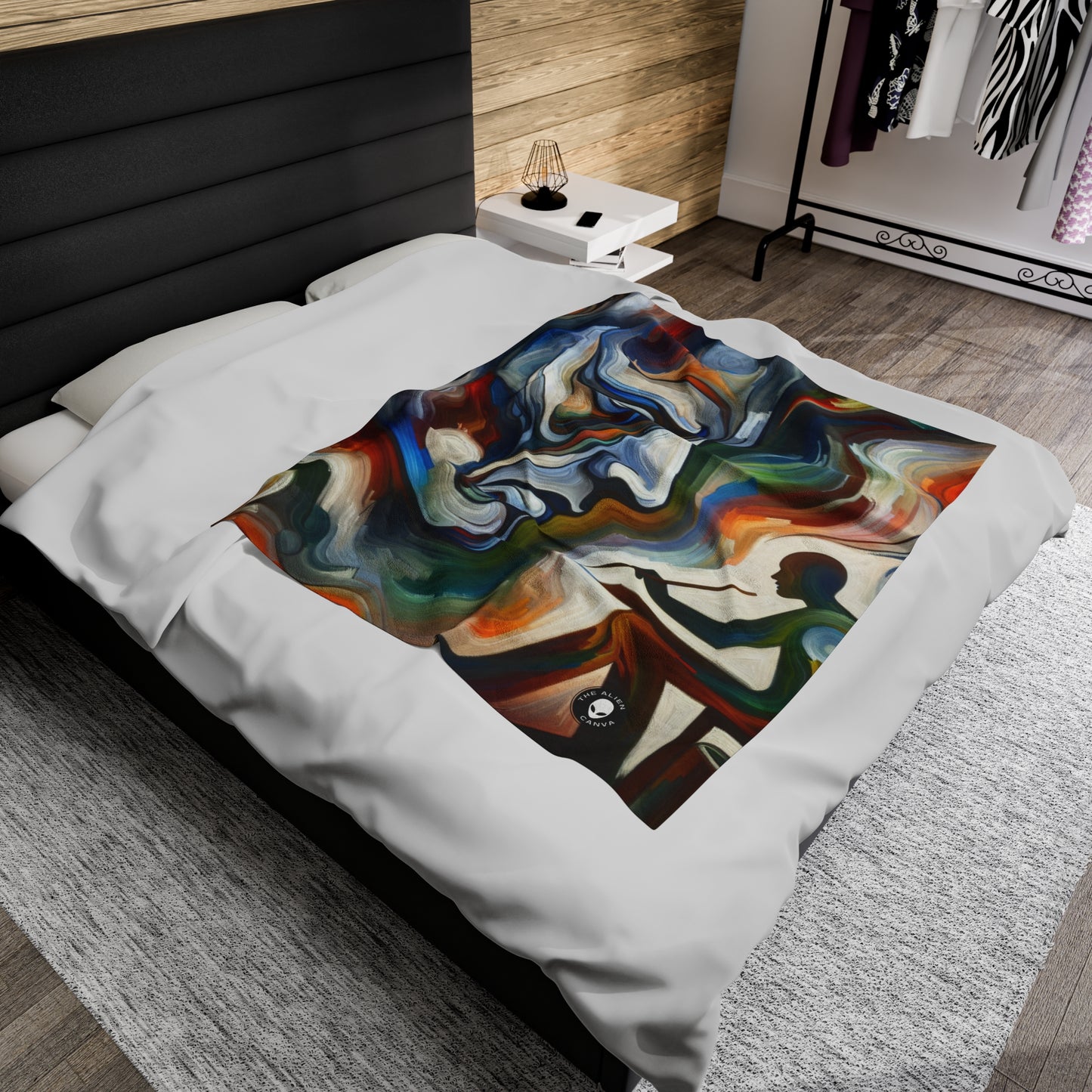 "Stirrings of the Soul" - The Alien Velveteen Plush Blanket Expressionism