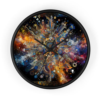 "Art corporel de la nuit étoilée : couleurs vives et traits tourbillonnants" - The Alien Wall Clock Body Art