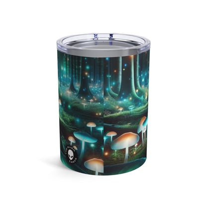 "Noche encantada en el bosque de hongos" - Vaso Alien de 10 oz