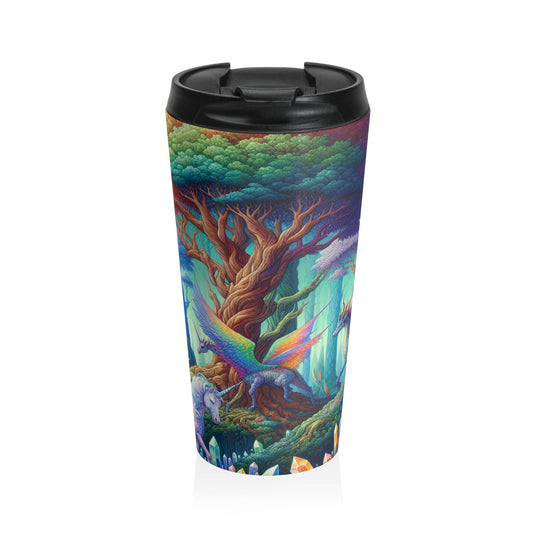 "Crystal Forest: Realm of Mythical Beings" - The Alien Stainless Steel Travel Mug