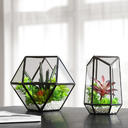 Home Geometric Glass Cover Decoration