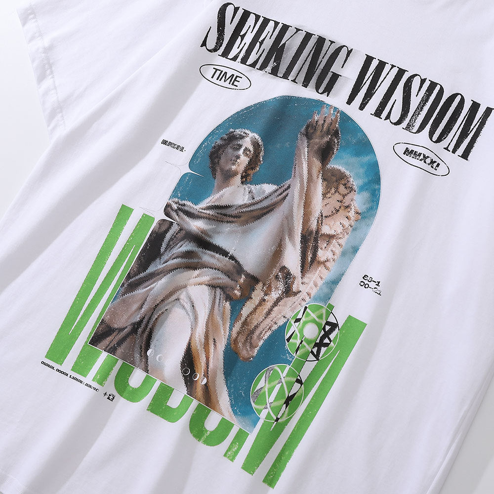 Statue Printed Short-sleeved T-shirt Men