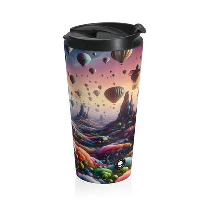 "Whimsical Sky: A Surreal Balloon Adventure" - The Alien Stainless Steel Travel Mug