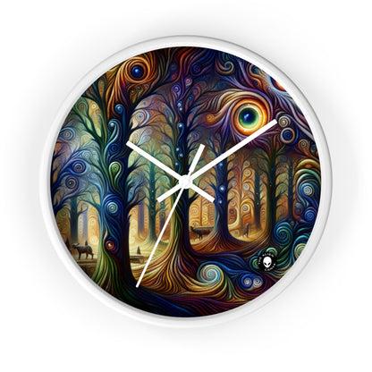 "Enchanted Rainbow Woods" - The Alien Wall Clock