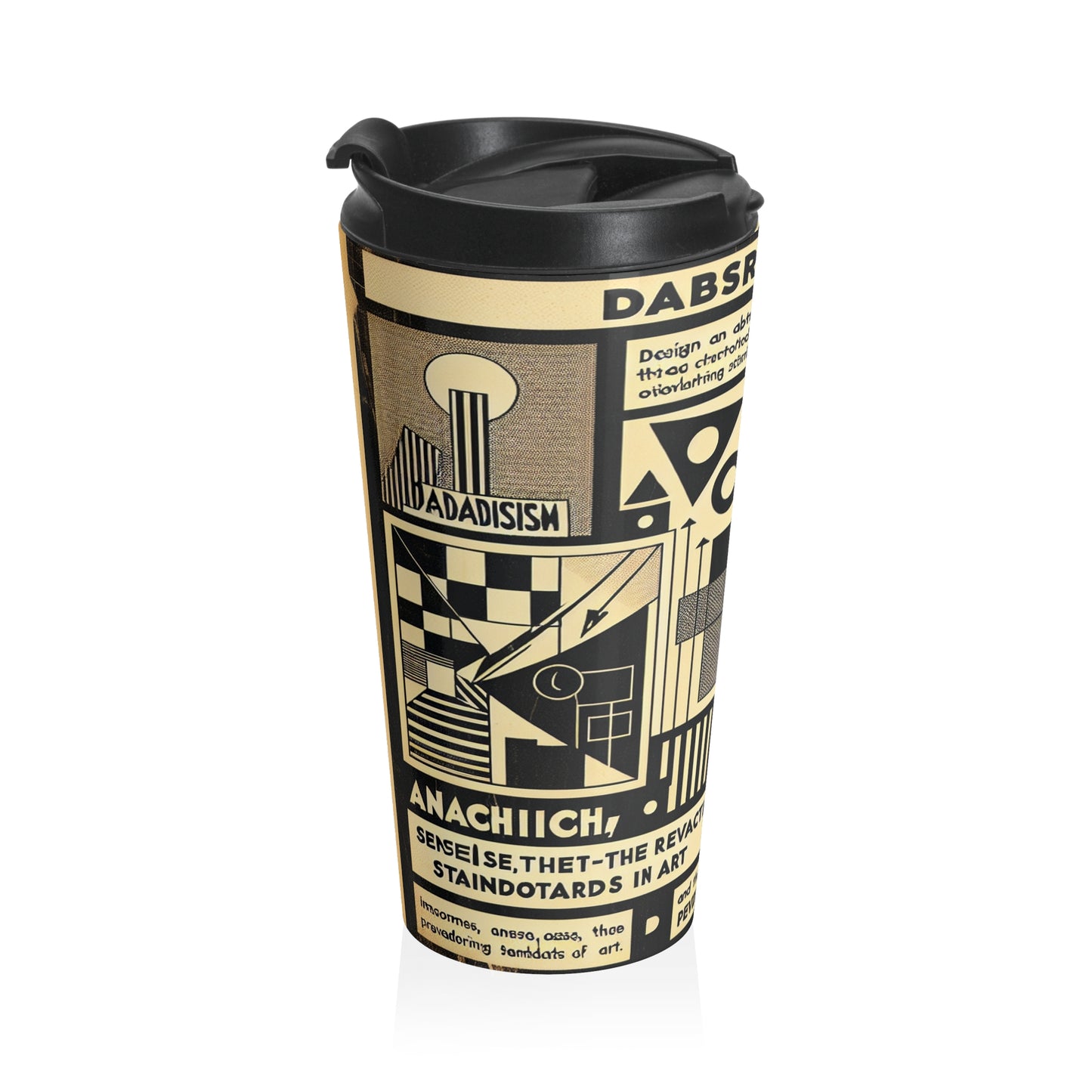 "Dadaist Dreamscape: A Surreal Digital Collage Ensemble" - The Alien Stainless Steel Travel Mug Dadaism