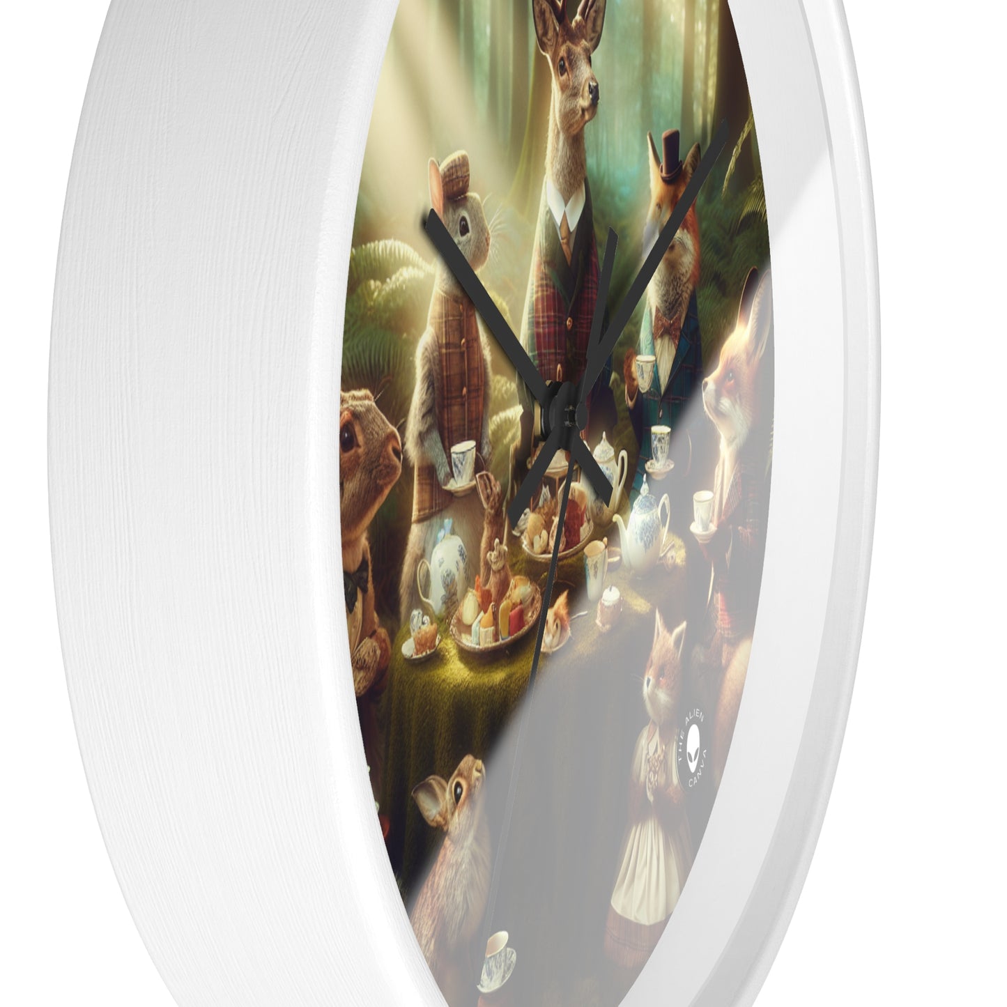 "Enchanted Tea Party" - The Alien Wall Clock