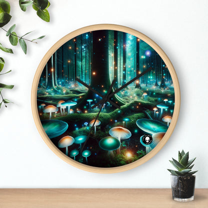 "Enchanted Night in the Fungus Forest" - The Alien Wall Clock