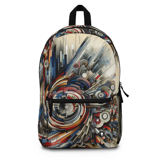 "Fragmented Realms: A Surreal Exploration in Color and Form" - The Alien Backpack Avant-garde Art