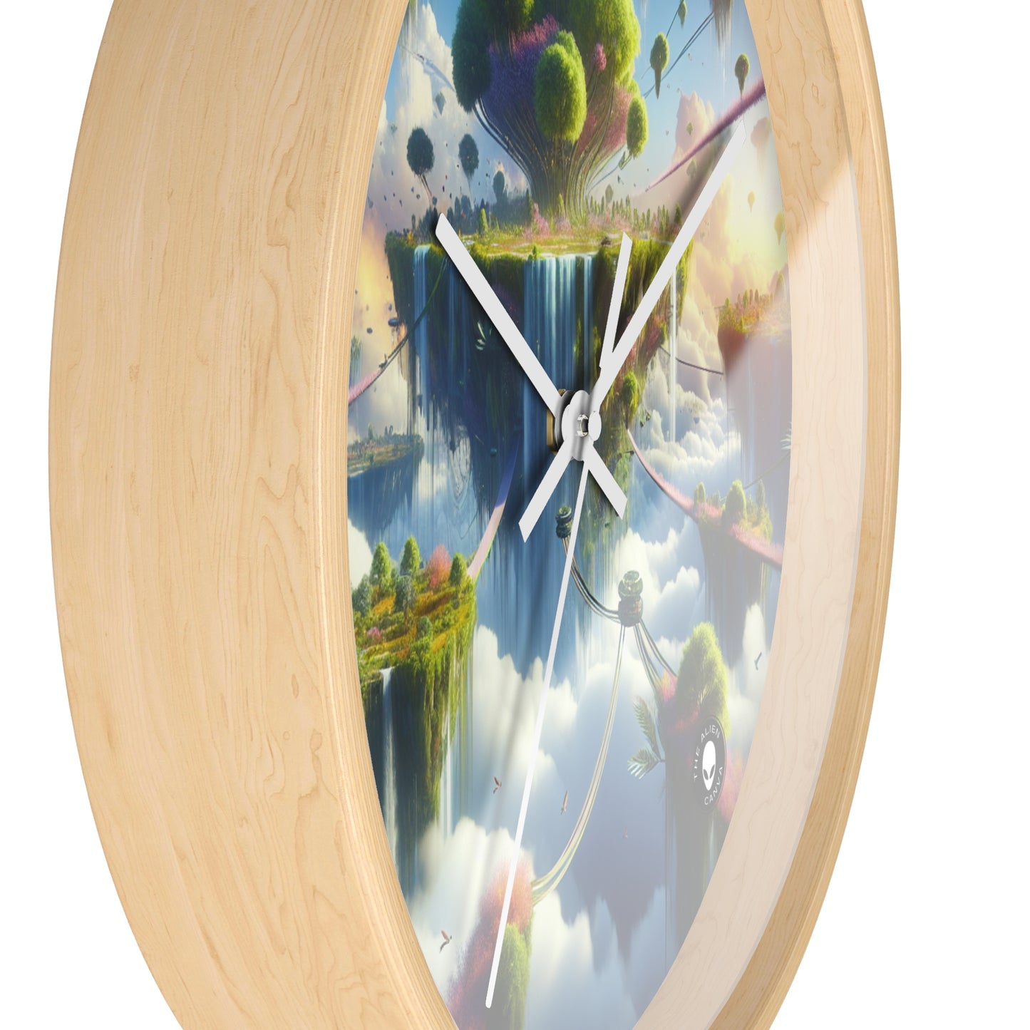 "Sky Islands: A Surreal Paradise" - The Alien Wall Clock