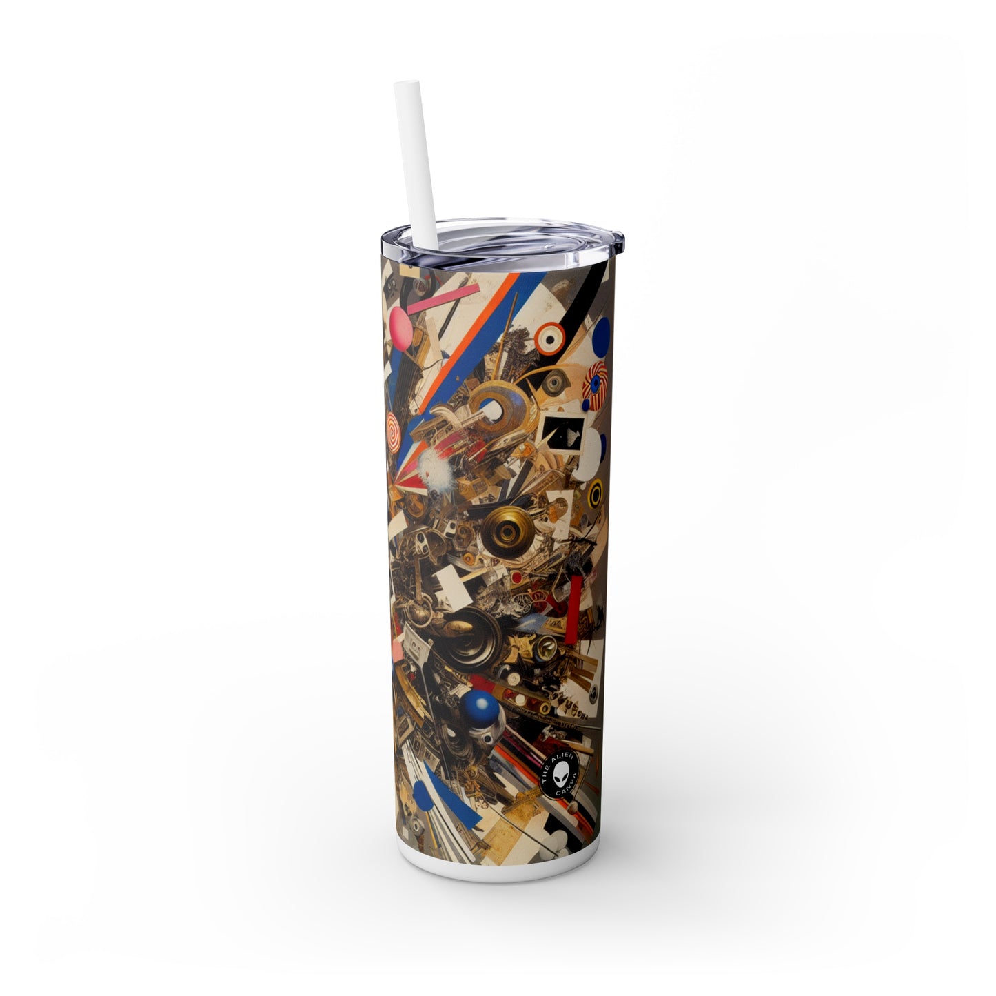 "Quirky Time Quack" - The Alien Maars® Skinny Tumbler with Straw 20oz Dadaism