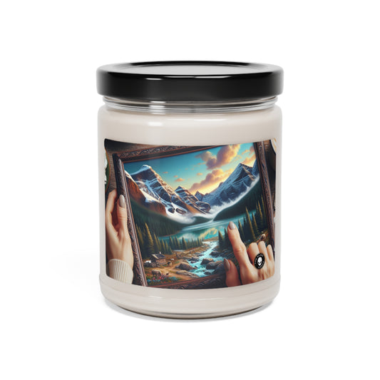 "The Mosaic Portrait: Unveiling Photorealism Through Fragmented Beauty" - The Alien Scented Soy Candle 9oz Photorealism