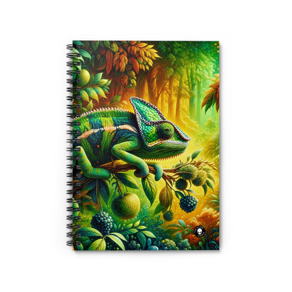 "Bosques vibrantes y el camuflaje camaleón" - Cuaderno de espiral The Alien (línea reglada)