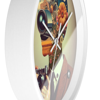 "Nature-Tech Fusion: A Photomontage Exploration" - The Alien Wall Clock Photomontage