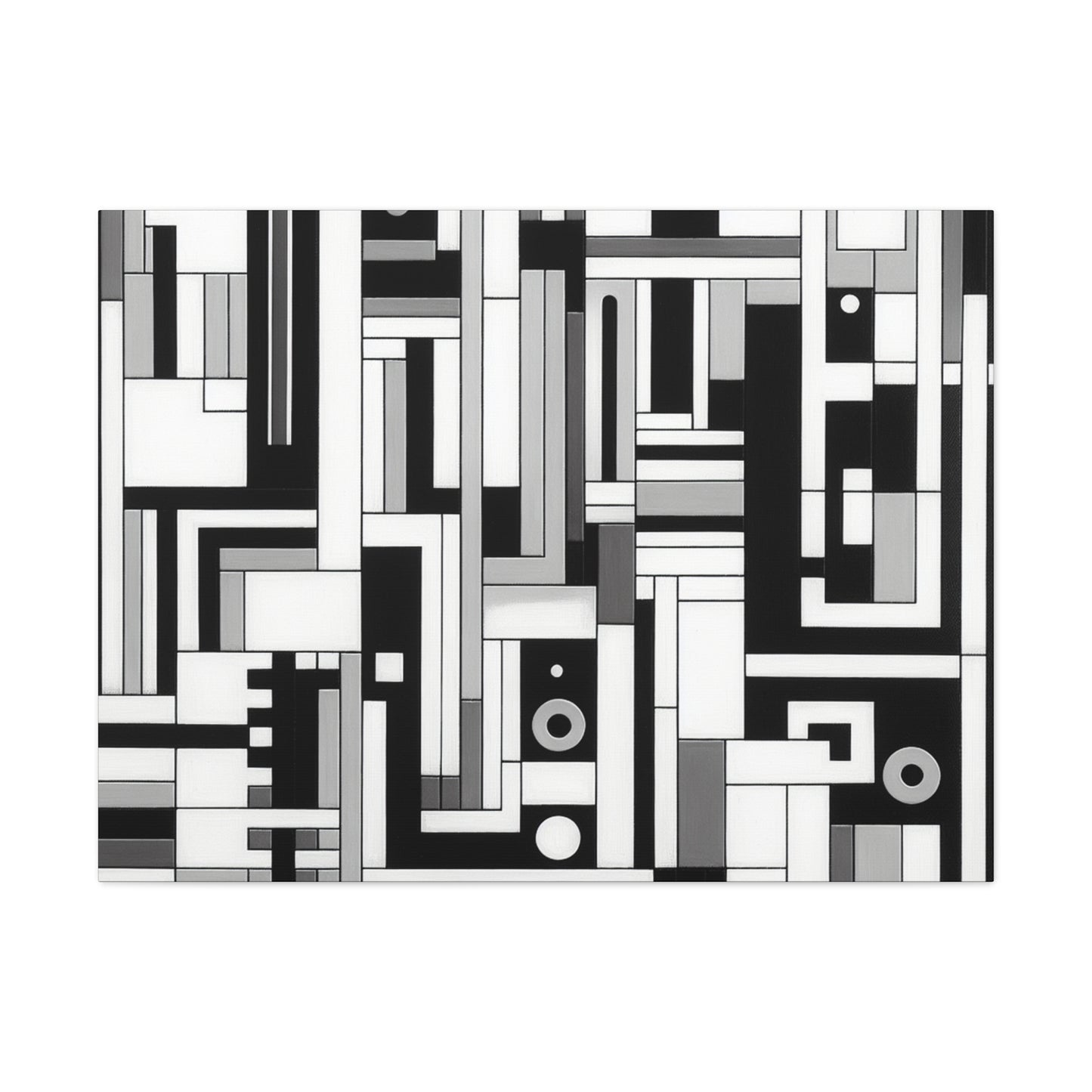 "De Stijl in Black and White" - The Alien Canva De Stijl Style