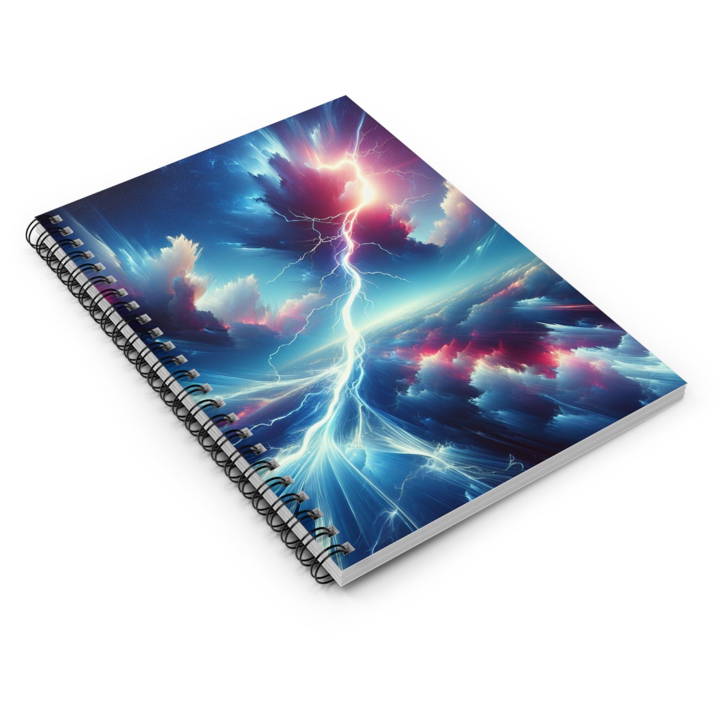 "Electricity In The Sky" - The Alien Spiral Notebook (Ruled Line) Digital Art Style