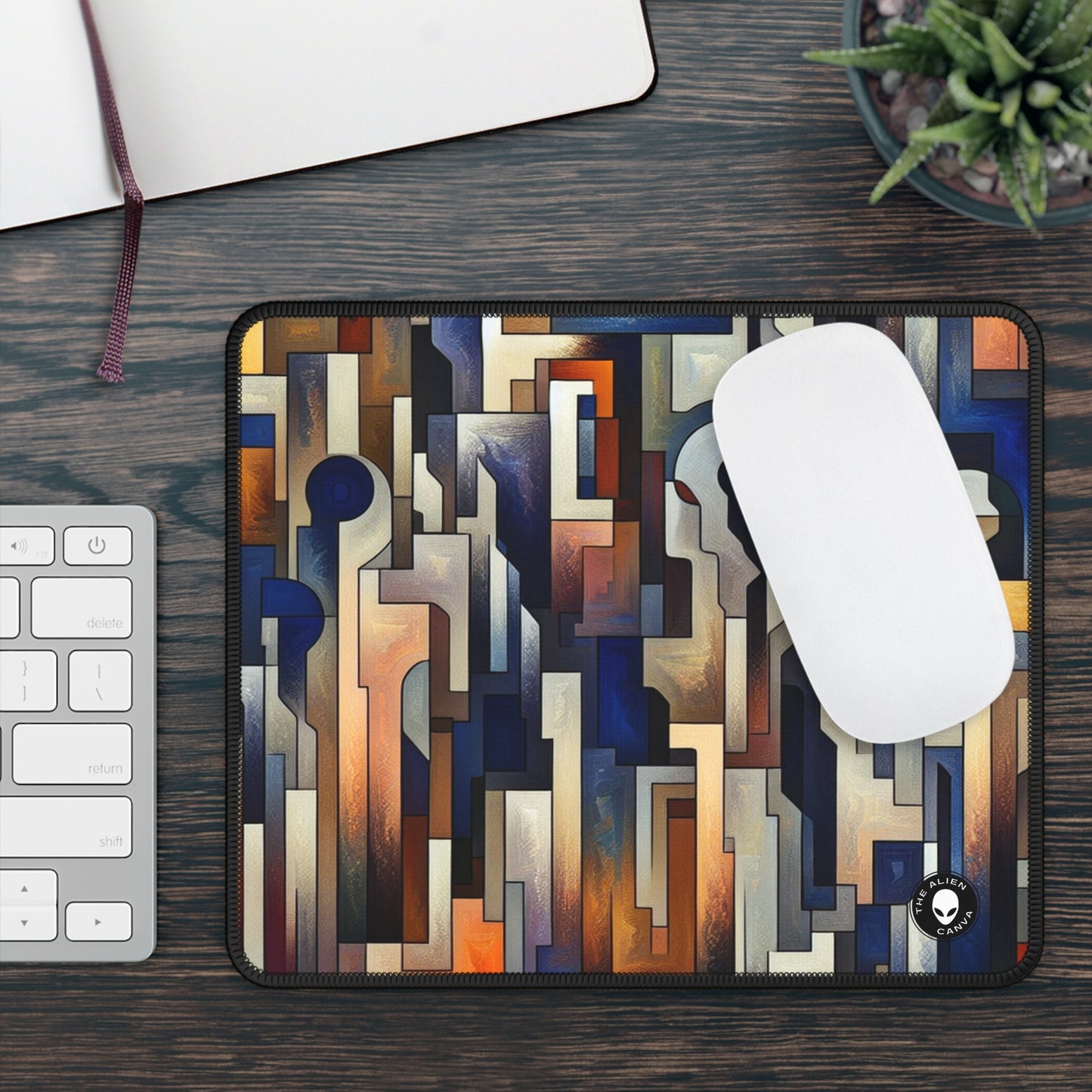 "Enigma Realms: Un mundo de belleza surrealista" - The Alien Gaming Mouse Pad Arte metafísico