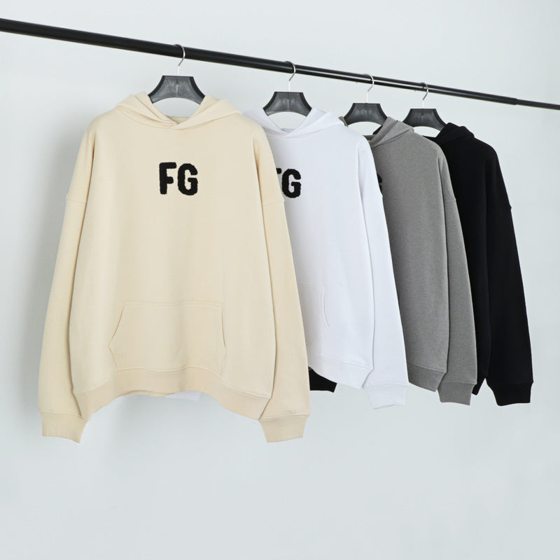 FEAR OF GOD Saison 6 Ligne Principale Tendance Lâche FG Riche Sweat À Capuche Brodé Brouillard High Street Tendance