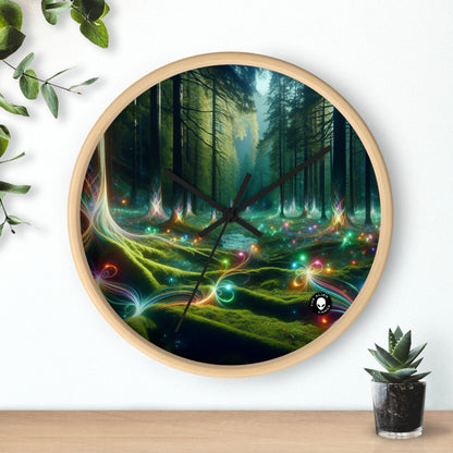 - Crystal-Enchanted Forest: A Tapestry of Light - The Alien Wall Clock