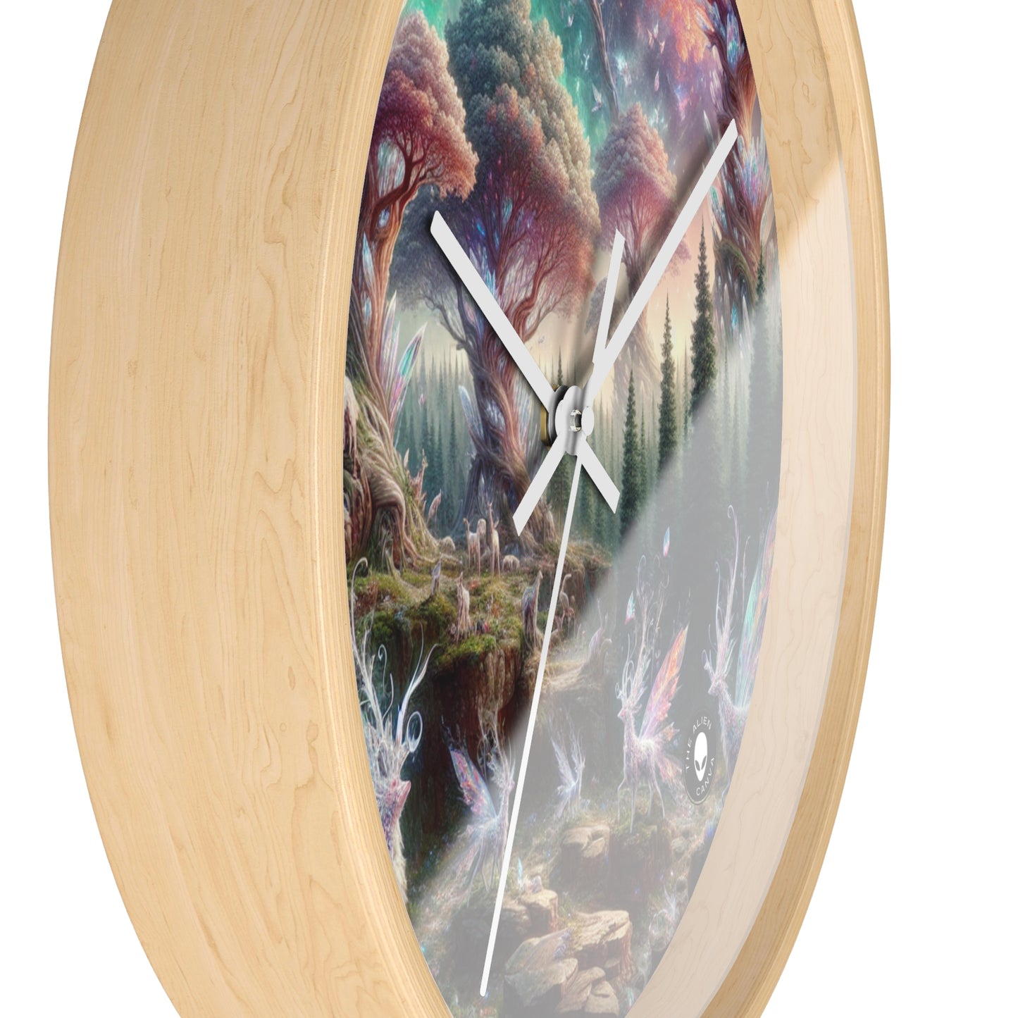 "Crystal Forest: A Magical Realm" - The Alien Wall Clock