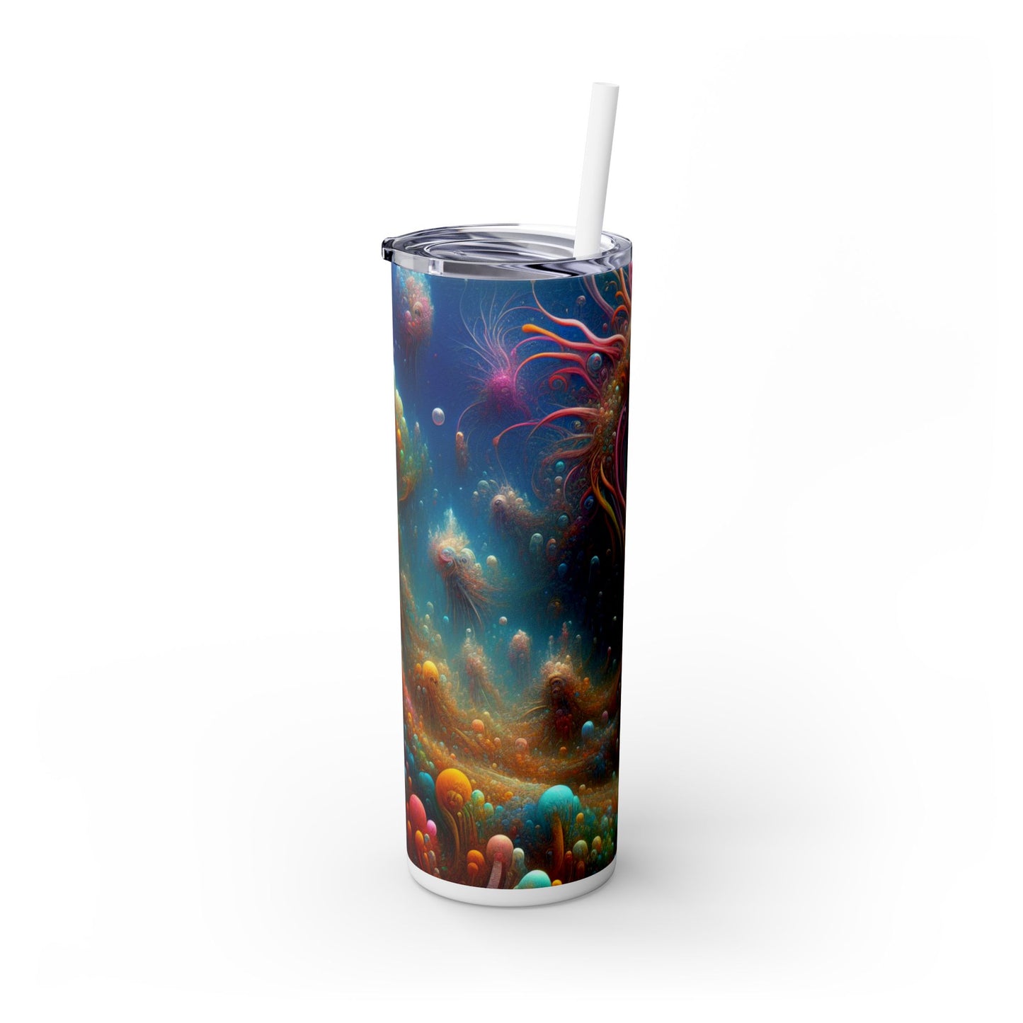 « Paysage de rêve aquatique enchanteur » - The Alien Maars® Skinny Tumbler avec paille 20oz