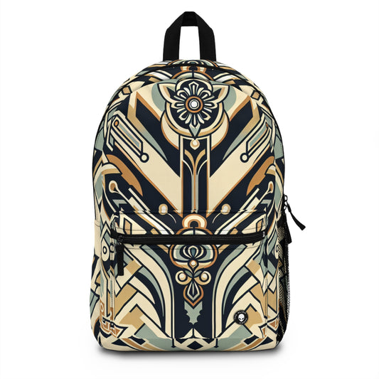 "Glamorous Nights: An Art Deco Cityscape" - The Alien Backpack Art Deco