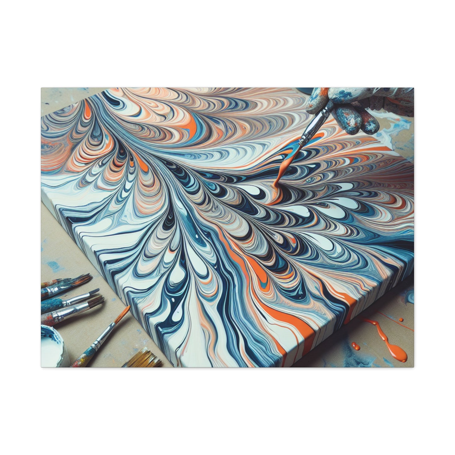 "Tilting the Canvas: Acrylic Pouring Exploration" - The Alien Canva Acrylic Pouring Style