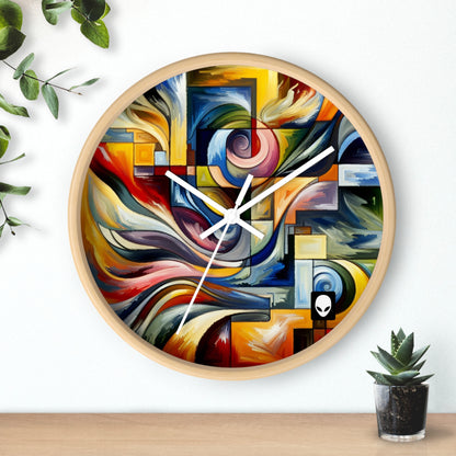 "Una tensión de formas" - El reloj de pared alienígena estilo expresionismo abstracto