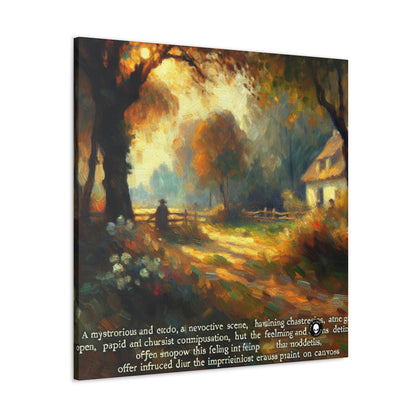 "Sunset Serenity: Impressionist Garden Painting" - The Alien Canva Impressionism