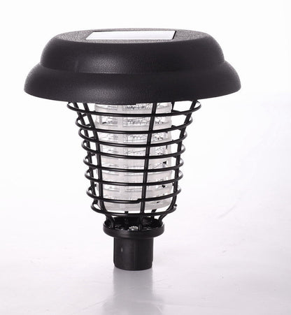 Solar Led Rechargeable Anti-Mosquito Lamp Electronic Fly Bug Zapper Insect Pest  Uv Trap Outdoor Garden Lawn Lamp