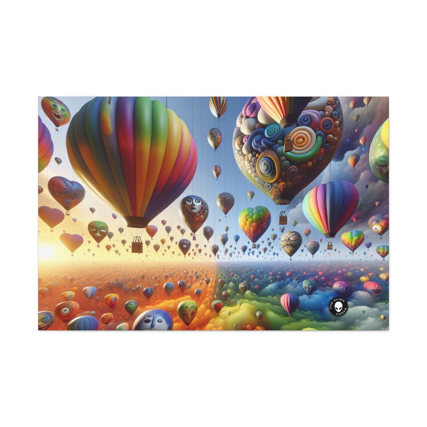 "Emotional Skyline: A Surreal Balloon Landscape" - The Alien Canva