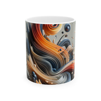 "Wings in Motion: A Kinetic Aviary" - The Alien Ceramic Mug 11oz Kinetic Sculpture