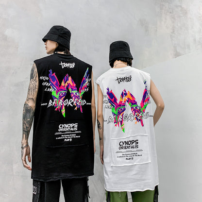 hiphop printed vest