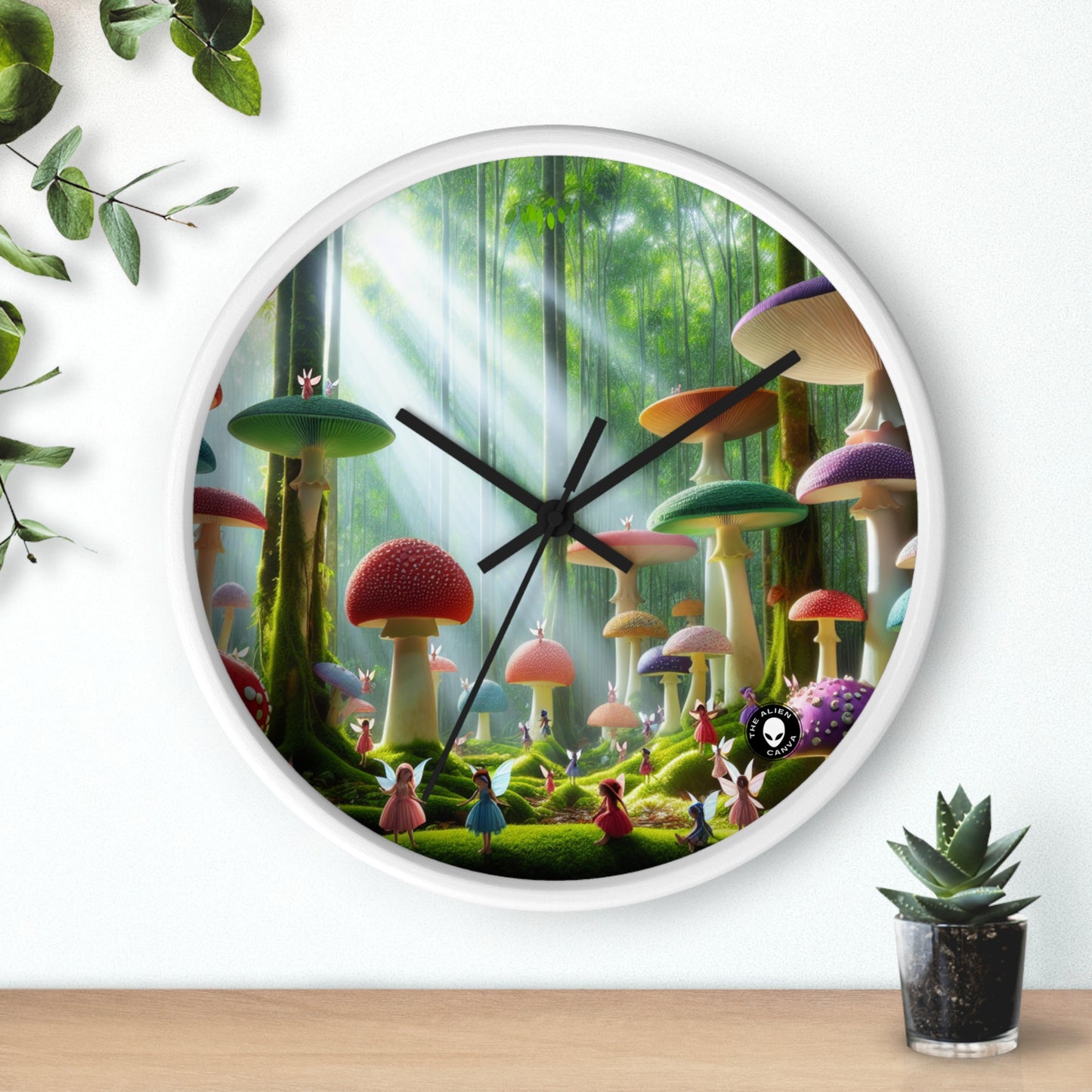 "Enchanted Mushroom Forest" - The Alien Wall Clock