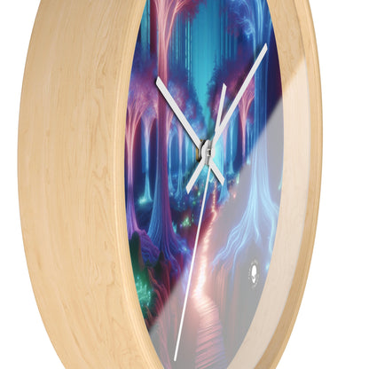 "Glowing Enchanted Forest: A Journey into the Unknown" - The Alien Wall Clock