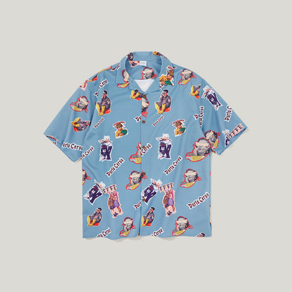 Camisa de hombre holgada estampada