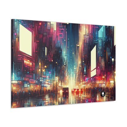 "Cityscape Unveiled: A Neon Night" - The Alien Canva