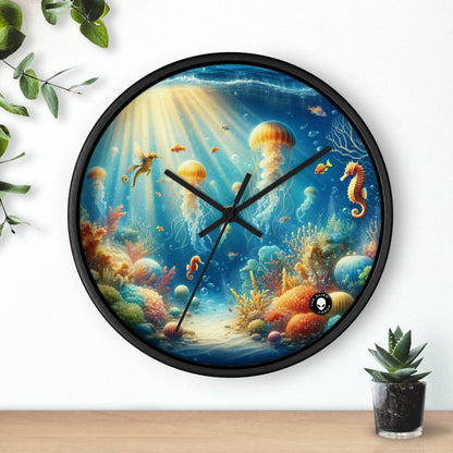 "Sunlit Serenity: A Magical Underwater Realm" - The Alien Wall Clock