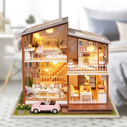 Loft villa fait à la main petite maison modèle cadeau d'anniversaire créatif fille