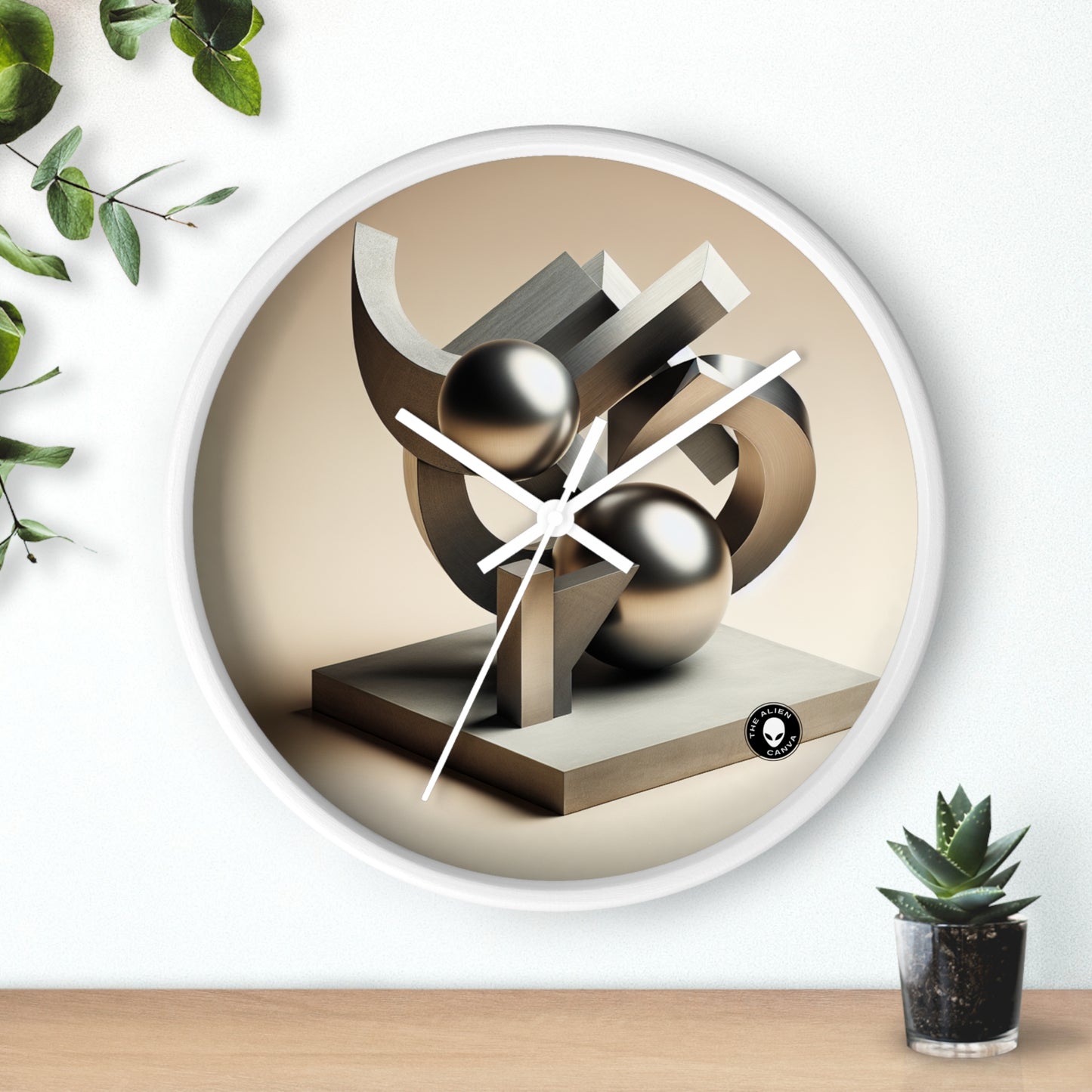 "Harmony in Nature: A Modernist Interpretation" - The Alien Wall Clock Modernist Sculpture