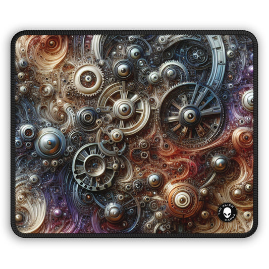 "Cybernetic Sentinel: A Futuristic Fusion of Man and Machine" - The Alien Gaming Mouse Pad Bio-mechanical Art
