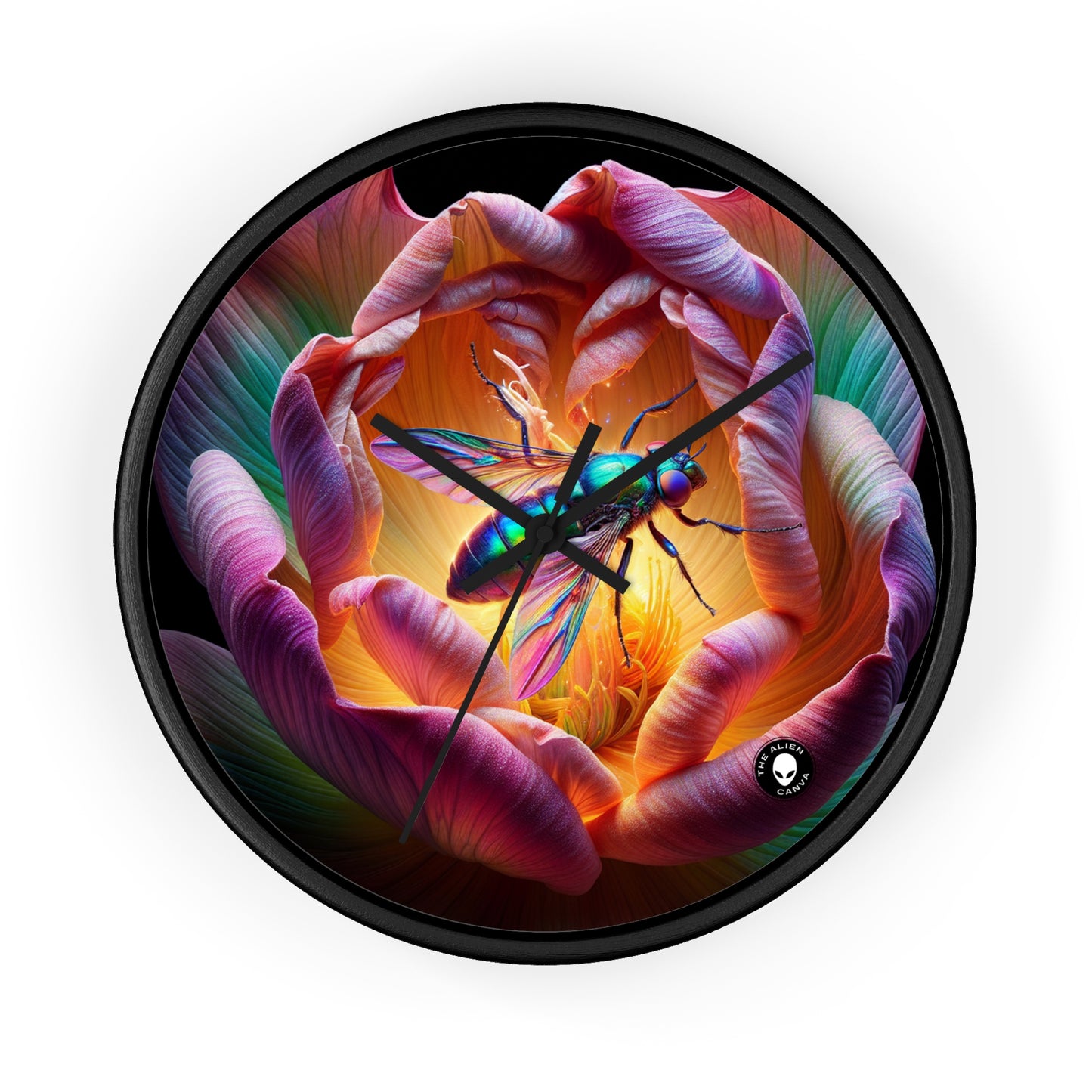 "The Beauty of Nature: A Hyperrealistic Insect Mosaic" - The Alien Wall Clock Hyperrealism