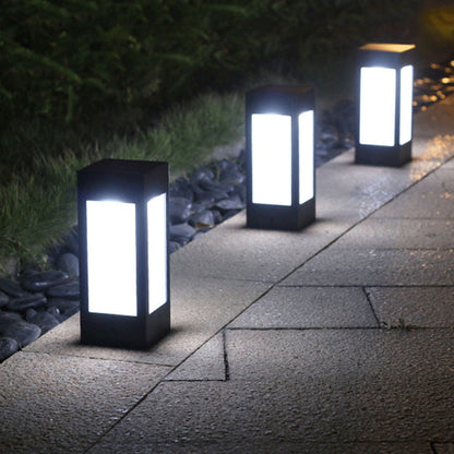 Luces solares para jardín, faros de pared para césped, luces impermeables para jardín, luces enchufables