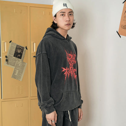 Sudadera con capucha y estampado