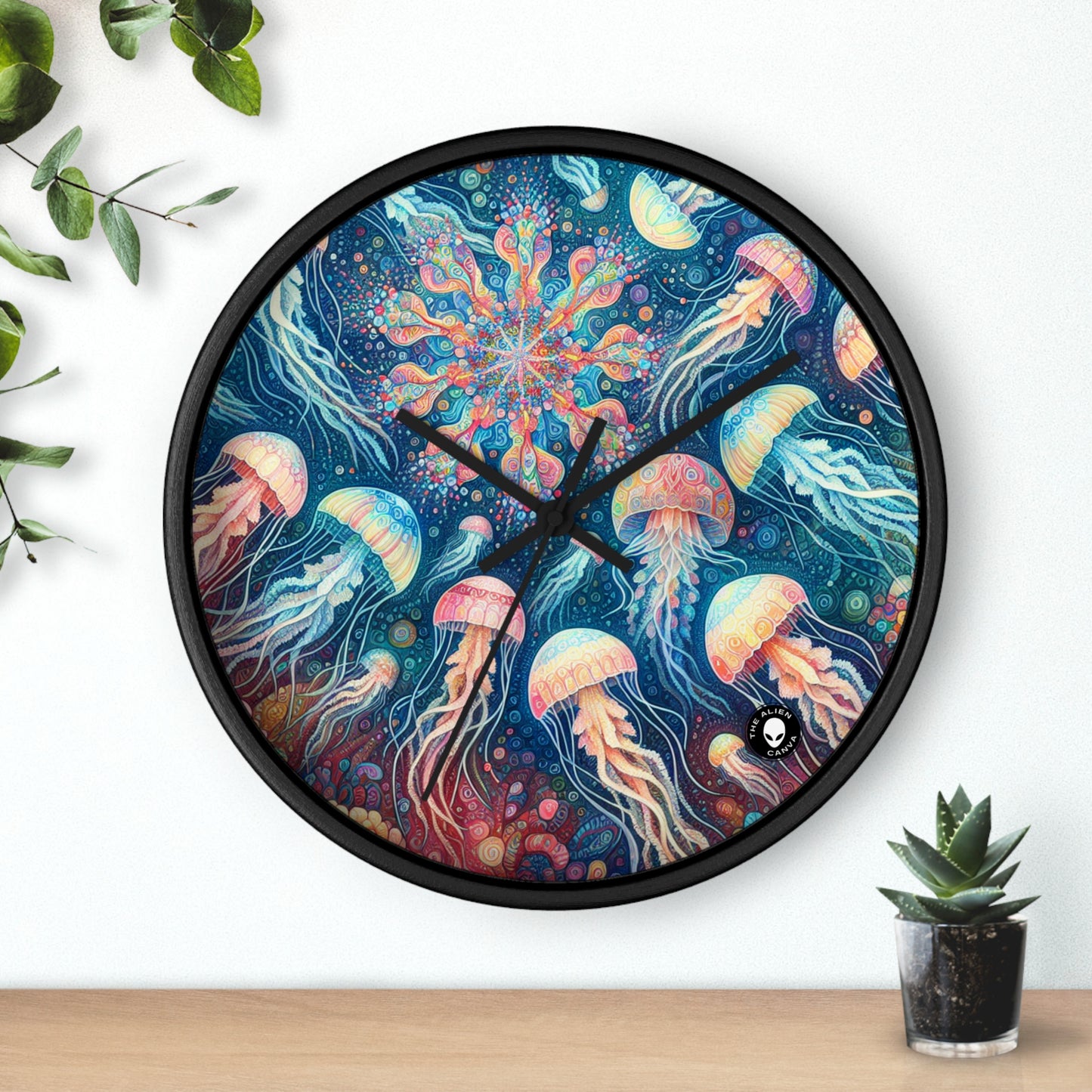 "Luminous Dance of the Deep" - The Alien Wall Clock