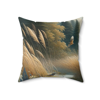 "Rebirth and Decay: A Sustainable Art Installation"- The Alien Spun Polyester Square Pillow Environmental Art