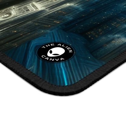 "Nighttime Cityscape Melt" - The Alien Gaming Mouse Pad