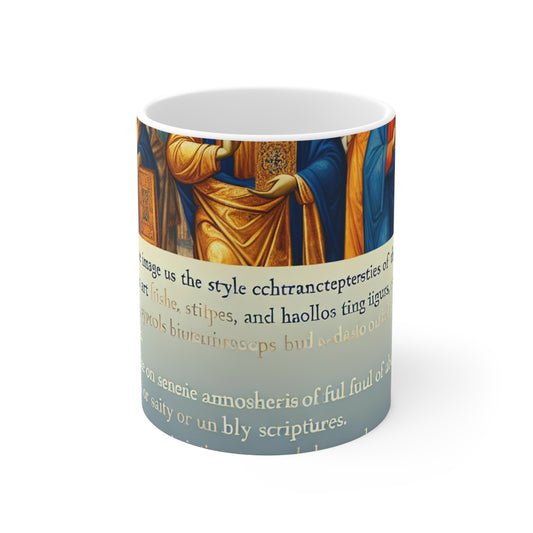 "Forged in Faith: The Journey from Despair to Hope" - The Alien Ceramic Mug 11oz Religious Art